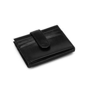 Portcard din piele naturala DiAmanti Monaco Negru 8370